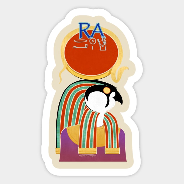 Ra - Egyptian Sun God Sticker by Art by Angele G
